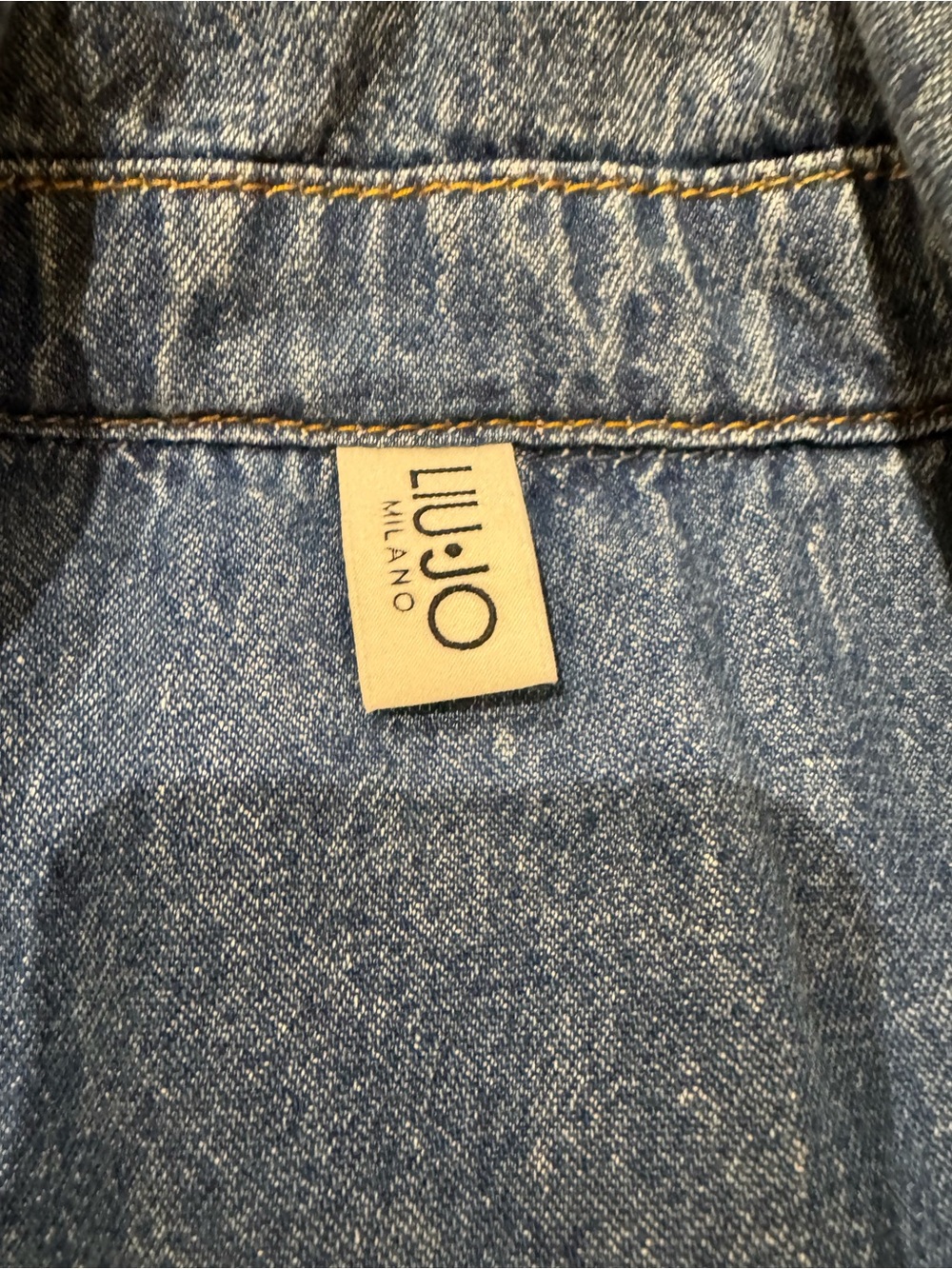 Liu Jo Italian brand women Blue Short-Sleeve Denim Jacket pockets SZ 6 NWOT - Picture 5 of 7